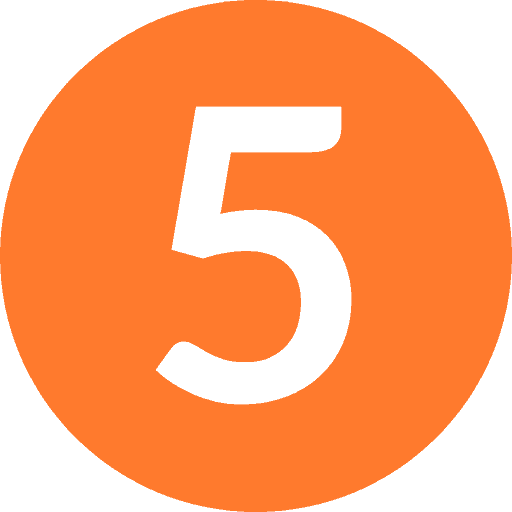 Numbers 5 orange